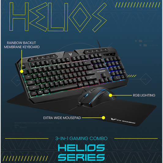 VX Gaming Helios Series 3-in-1 Gaming Combo - Image 2