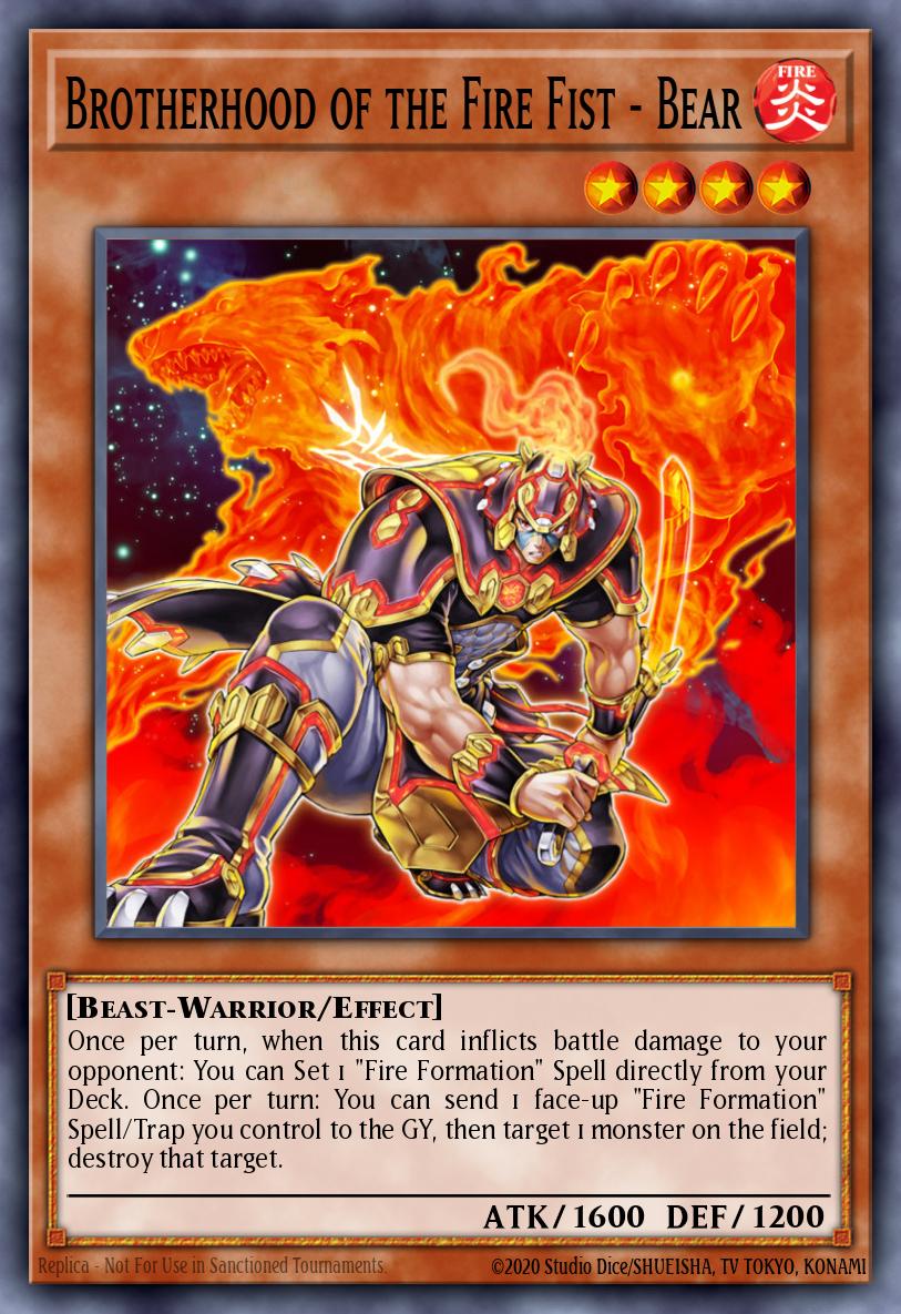 Brotherhood of the Fire Fist - Bear - RA04-EN198 - Platinum Secret Rare