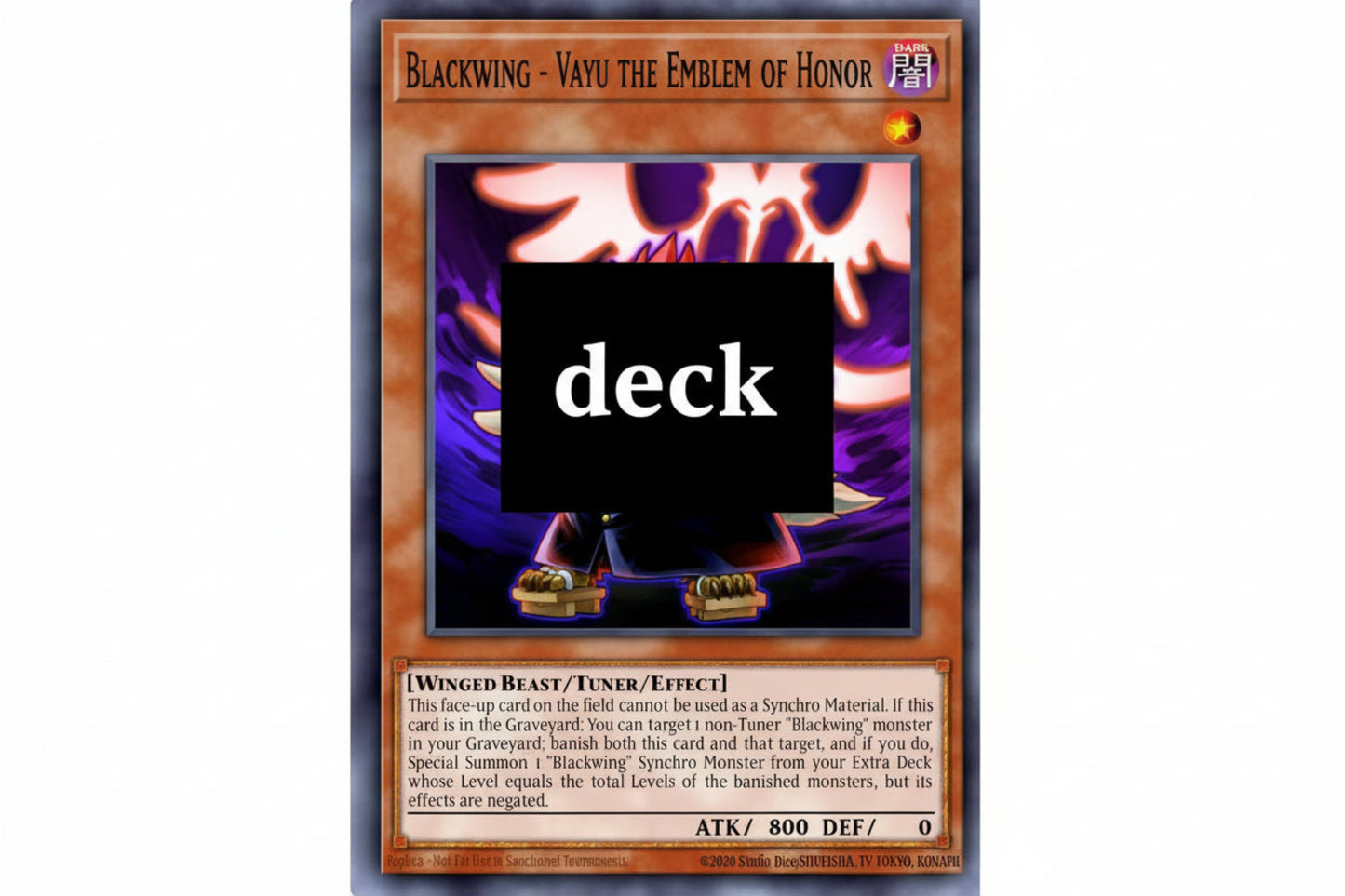 Blackwing - Vayu the Emblem of Honor - RA03-EN224 - Quarter Century Secret Rare