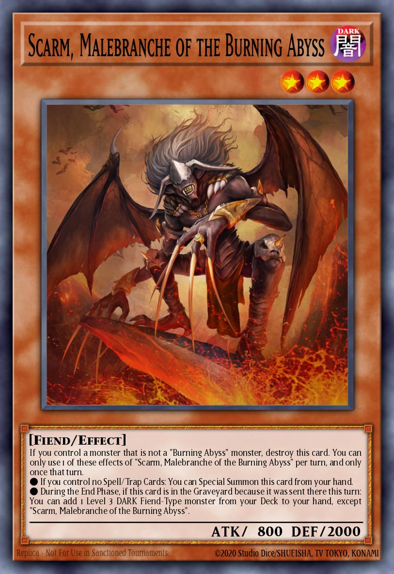 Scarm, Malebranche of the Burning Abyss - RA04-EN233 - Platinum Secret Rare