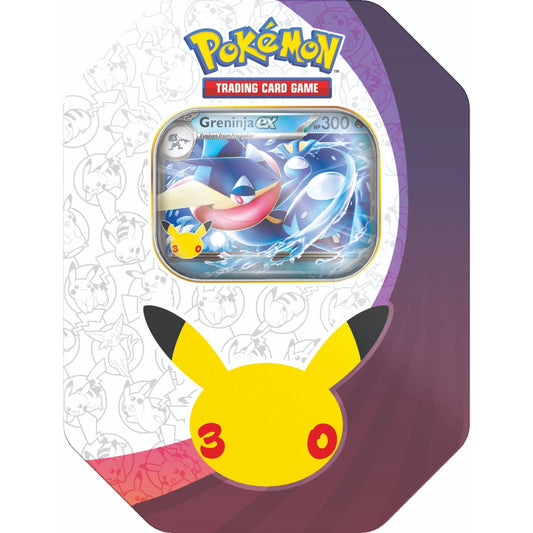 Pokémon TCG 30th Celebration - ex Tin (Sylveon/Greninja) - (2 per customer)