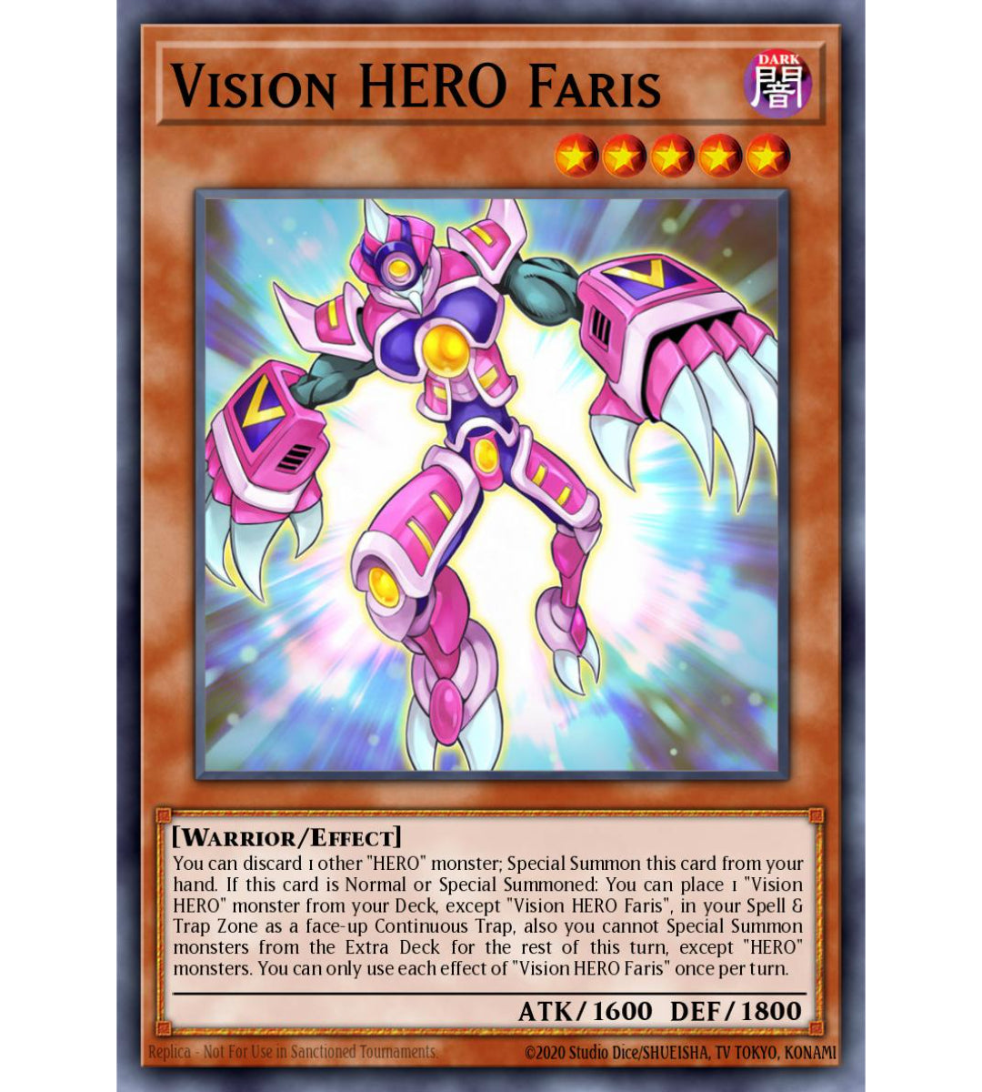 Vision HERO Faris Secret Rare RA01-EN004