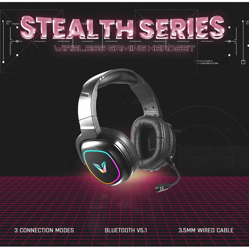 VX Gaming Stealth Series Wireless Gaming Headset - RGB - Image 2