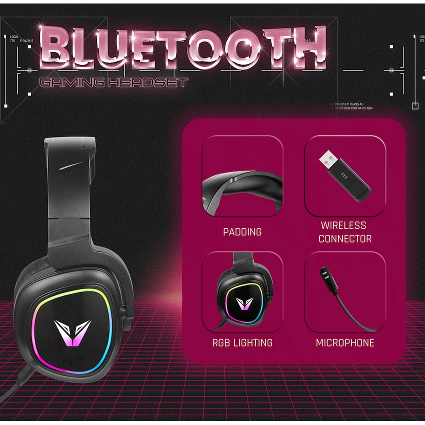 VX Gaming Stealth Series Wireless Gaming Headset - RGB - Image 4