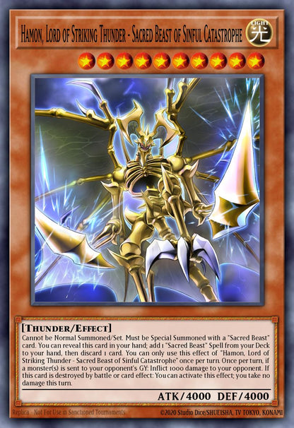 Hamon, Lord of Striking Thunder - Sacred Beast of Sinful Catastrophe - CORI-EN006 - Starlight Rare
