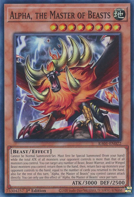 Alpha, the Master of Beasts Super Rare RA01-EN022