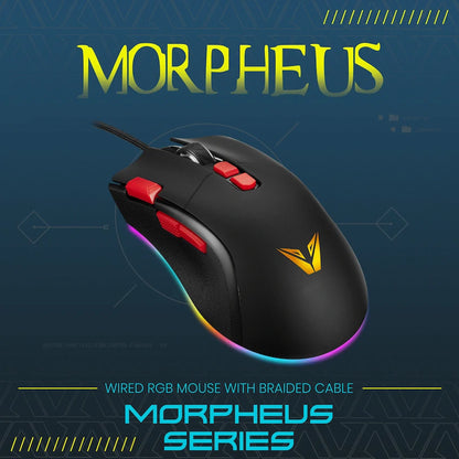 VX Gaming Morpheus Series Wired RGB Mouse with Braided Cable - Image 5