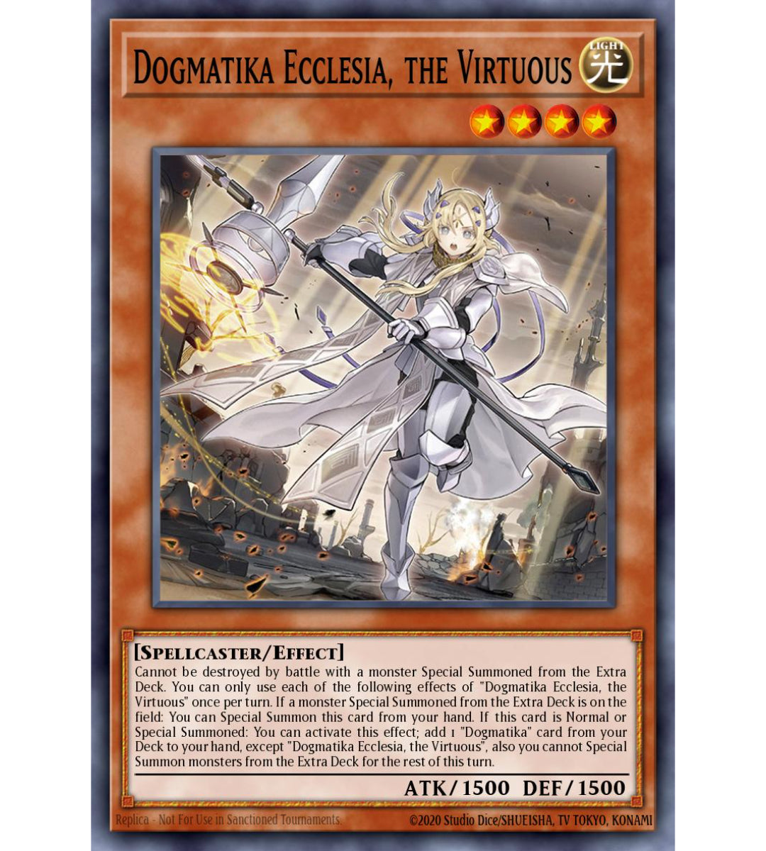 Dogmatika Ecclesia, the Virtuous Super Rare RA01-EN020