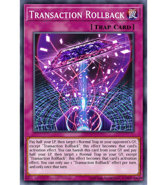 Transaction Rollback Secret Rare RA04-EN105