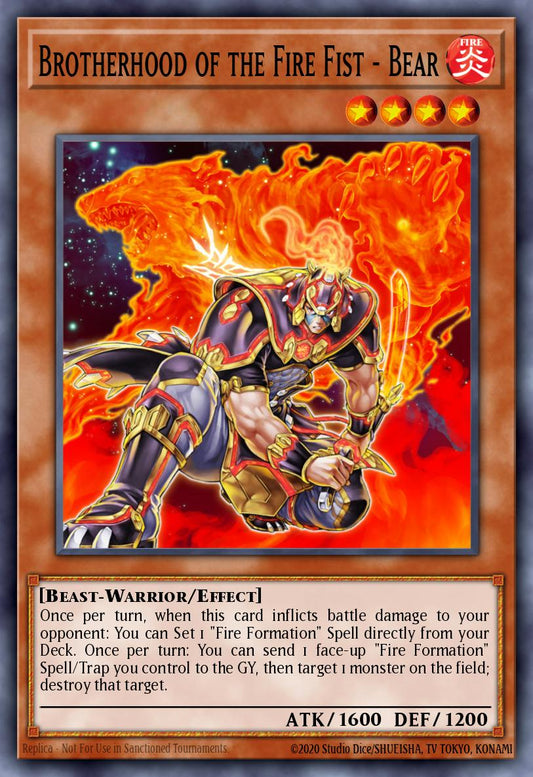 Brotherhood of the Fire Fist - Bear - RA04-EN198 - Platinum Secret Rare