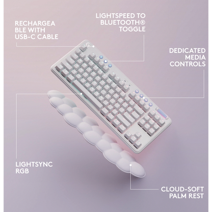 Logitech(R) G715 Wireless Mechanical Gaming Keyboard - White - Image 6