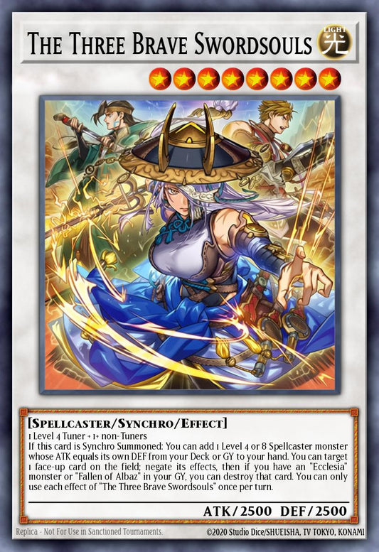 The Three Brave Swordsouls - CORI-EN100 - Super Rare