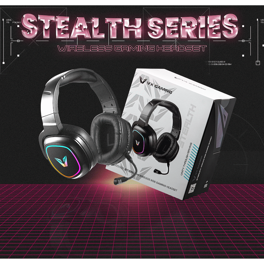 VX Gaming Stealth Series Wireless Gaming Headset - RGB - Image 7