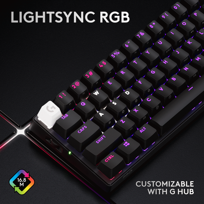 Logitech(R) G PRO X 60 Lightspeed Gaming Keyboard - Black - Image 7