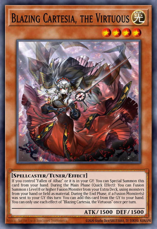 Blazing Cartesia, the Virtuous - RA04-EN041 - Quarter Century Secret Rare