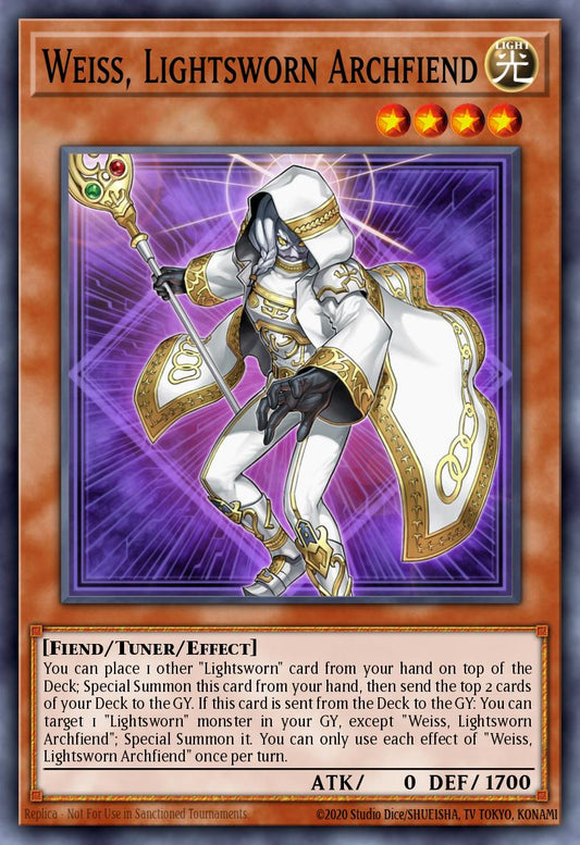 Weiss, Lightsworn Archfiend - MP25-EN186 - Ultra Rare