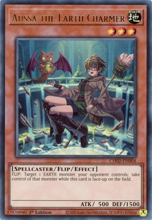 Aussa the Earth Charmer - Ultra Rare - CH02-EN004