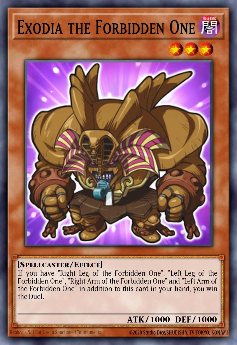 Exodia the Forbidden One (Chibi Art) - Secret Rare